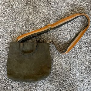 Madewell small, zip top, crossbody transport tote